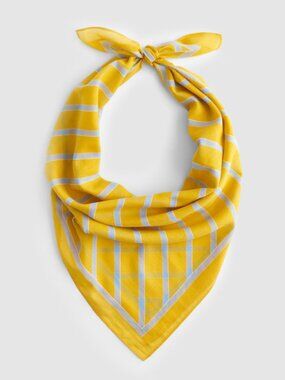 New Madewell Medium Organic Cotton Bandana Sporty Pop Stripe Chamomile